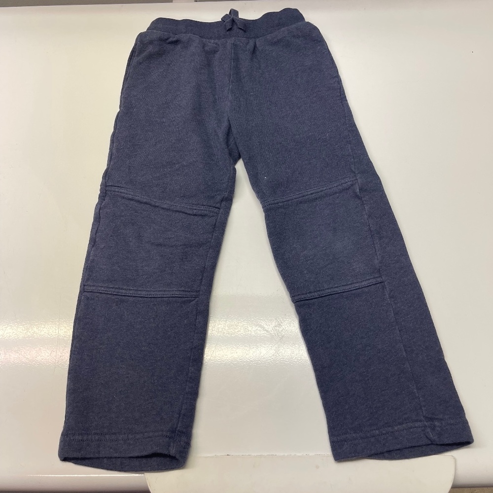 Hanna Andersson Kids Double Knee Sweatpants | Blue | Size 6/7